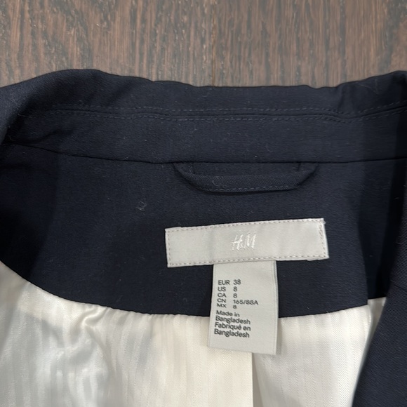 H&M Navy Blue Blazer | Women’s Size 8 - Picture 2 of 5